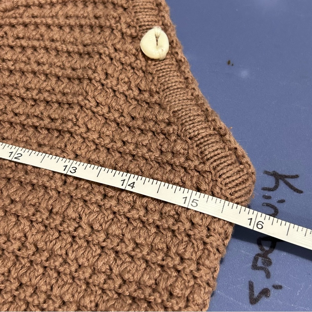 Sincerely Jules | Women's Crochet Knit Brown Halter Top With Shells Size M - Picture 5 of 8